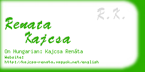 renata kajcsa business card