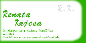 renata kajcsa business card